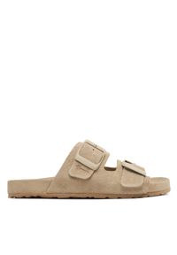 Manebi Klapki Traveler Nordic Sandals K 1.1 RT Beżowy. Kolor: beżowy. Materiał: zamsz, skóra