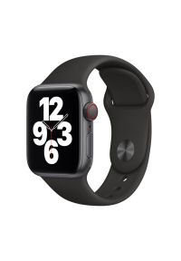 APPLE Watch SE Cellular 44mm (Gwiezdna szarość z opaską sportową w kolorze czarnym). Rodzaj zegarka: smartwatch. Kolor: czarny. Styl: sportowy #1