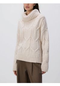 Reserved - Golf z domieszką wełny - kremowy. Typ kołnierza: golf. Kolor: kremowy. Materiał: wełna