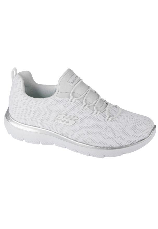 skechers - Buty do chodzenia damskie Skechers Summits Leopard Spot. Zapięcie: sznurówki. Kolor: biały. Materiał: guma, materiał, tkanina, syntetyk. Szerokość cholewki: normalna. Sport: turystyka piesza