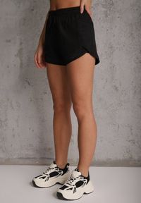 Renee - Czarne Szorty w Sportowym Stylu z Siateczką i Podszewką Elishka. Okazja: na spacer, na co dzień. Kolor: czarny. Styl: sportowy #8