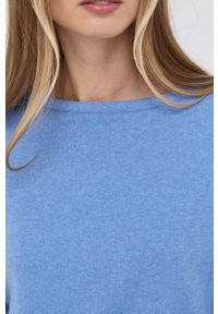 Max Mara Leisure bluza z domieszką lnu damska gładka. Kolor: niebieski. Materiał: len. Długość rękawa: długi rękaw. Długość: długie. Wzór: gładki