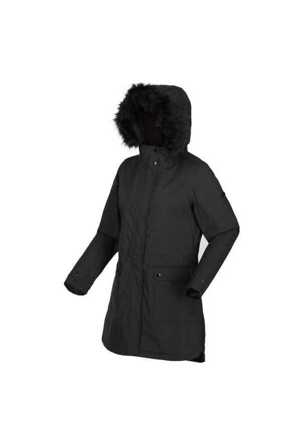 Regatta - Kurtka Parka Sabinka Fur Trim Rozmiar 42 Czarny - RWP352-800. Kolor: czarny. Sport: turystyka piesza