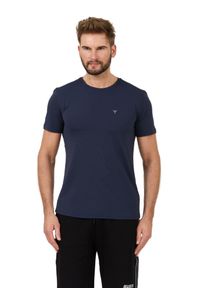 Guess - GUESS Granatowy męski t-shirt New Tech Str T, Rozmiar XL. Kolor: niebieski #6