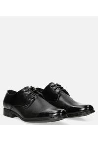 Casu - Czarne buty wizytowe sznurowane casu lxc410. Kolor: czarny. Styl: wizytowy #2