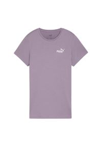 Puma - Damska Koszulka Z Haftem Essential. Kolor: fioletowy. Wzór: haft