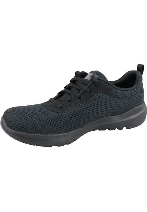 skechers - Buty do chodzenia damskie Skechers Flex Appeal 30. Zapięcie: sznurówki. Kolor: czarny. Materiał: materiał, tkanina. Szerokość cholewki: normalna. Sport: turystyka piesza