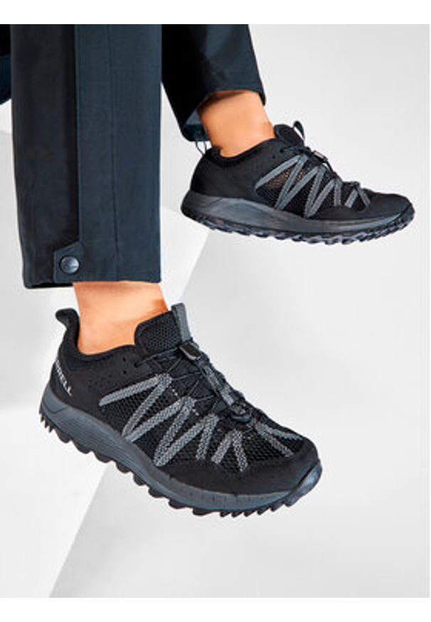 Merrell Sneakersy Wildwood Aerosport J036109 Czarny. Kolor: czarny. Materiał: materiał
