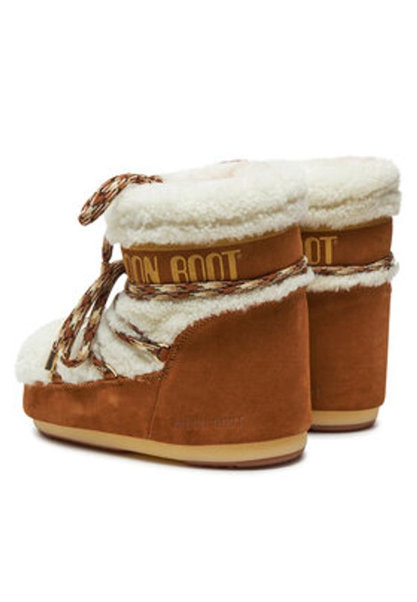 Moon Boot Śniegowce 80D1409580 Brązowy. Kolor: brązowy. Materiał: zamsz, skóra