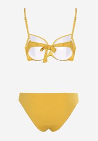 Born2be - Żółte Bikini Usztywniany Biustonosz Wiązany z Tyłu z Dołem Typu Figi Samarie. Kolor: żółty #3