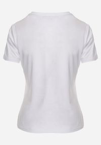 Renee - Biały T-shirt z Bawełny z Okrągłym Dekoltem Nedima. Okazja: na co dzień. Kolor: biały. Materiał: bawełna. Styl: casual, klasyczny #8