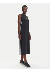 Adidas - adidas Sukienka codzienna Essentials 3-Stripes JE1208 Czarny Regular Fit. Okazja: na co dzień. Kolor: czarny. Materiał: bawełna. Typ sukienki: proste. Styl: casual
