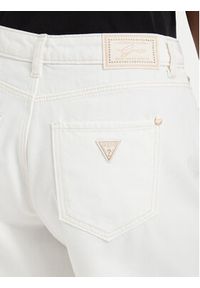 Guess Szorty jeansowe W6GD1A D0704 Biały Relaxed Fit. Kolor: biały. Materiał: bawełna #4