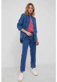 Calvin Klein Jeans Jeansy damskie high waist. Stan: podwyższony. Kolor: niebieski