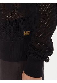 G-Star RAW - G-Star Raw Sweter Pointelle D27724-B754 Czarny Regular Fit. Kolor: czarny. Materiał: wiskoza #5