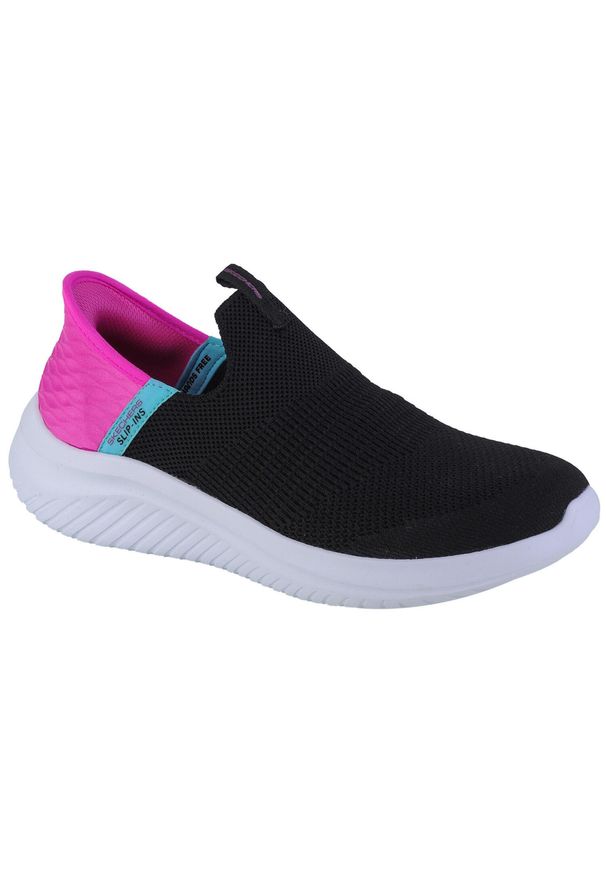 skechers - Buty sportowe Sneakersy dziewczęce, Skechers Ultra Flex 3.0 - Fresh Time. Kolor: czarny. Sport: turystyka piesza