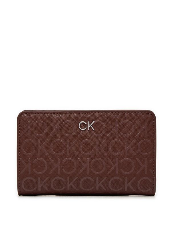 Calvin Klein Duży Portfel Damski Ck Daily Md K60K612683 Brązowy. Kolor: brązowy. Materiał: skóra