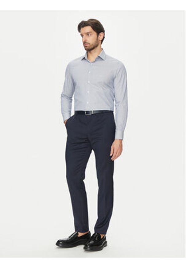 Michael Kors Koszula MK0DS01293 Niebieski Slim Fit. Kolor: niebieski. Materiał: bawełna