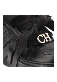 CheBello - Czarne Sneakersy Chebello Stylowe Obuwie Damskie Na Platformie. Kolor: czarny. Obcas: na platformie. Styl: elegancki #5