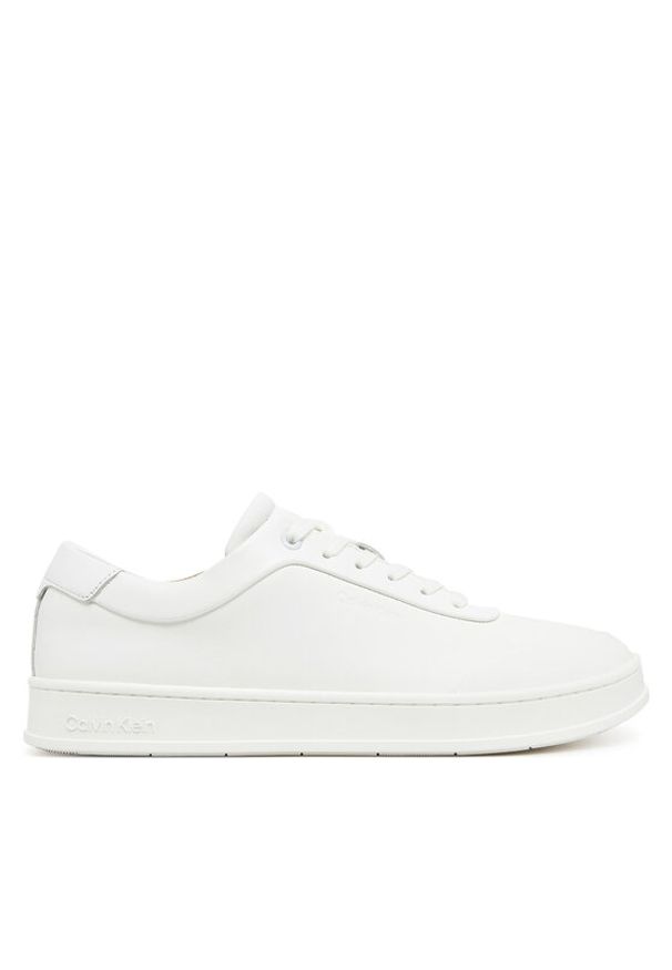 Calvin Klein Sneakersy Low Top Lace Up Oxford Rubb Lth HM0HM01708 Biały. Kolor: biały. Materiał: skóra, nubuk