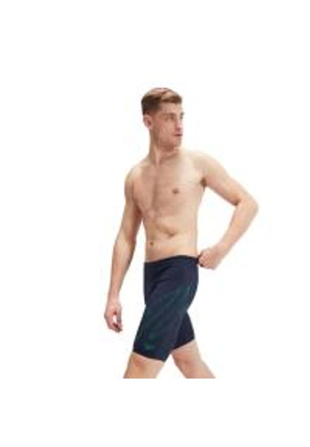 Jammerki Speedo Hyper Boom Placement - True Navy/Jungle Green - Rozmiar 26. Kolor: niebieski. Wzór: nadruk