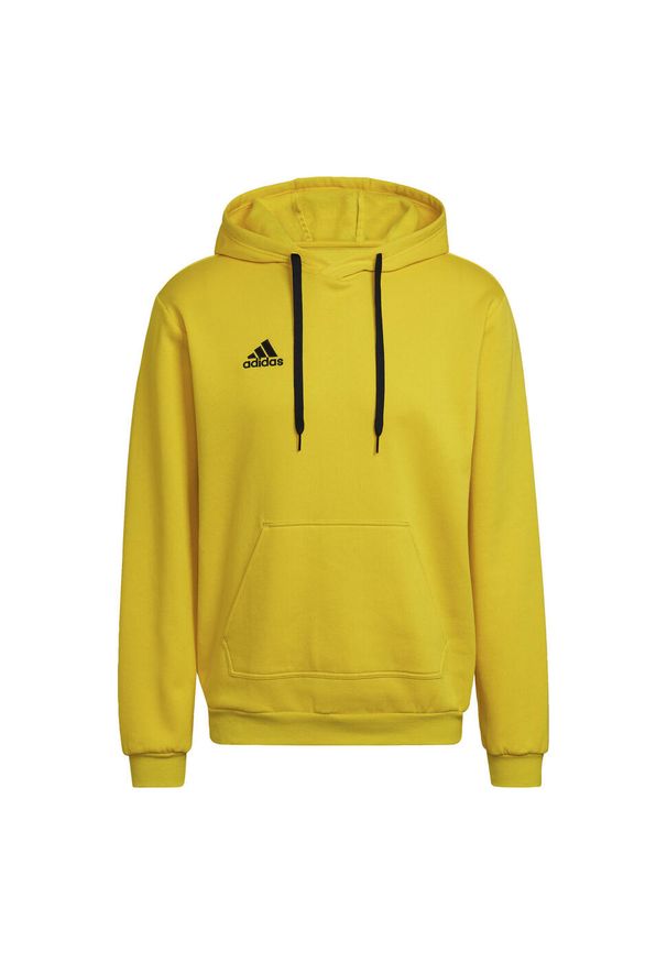 Bluza do piłki nożnej męska Adidas Entrada 22. Typ kołnierza: kaptur. Kolor: czarny, wielokolorowy, żółty. Materiał: poliester, bawełna. Sport: piłka nożna