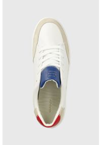 GANT - Gant sneakersy skórzane Lagalilly 24531699.G319 kolor biały. Nosek buta: okrągły. Zapięcie: sznurówki. Kolor: biały. Materiał: skóra. Obcas: na obcasie. Wysokość obcasa: niski #3