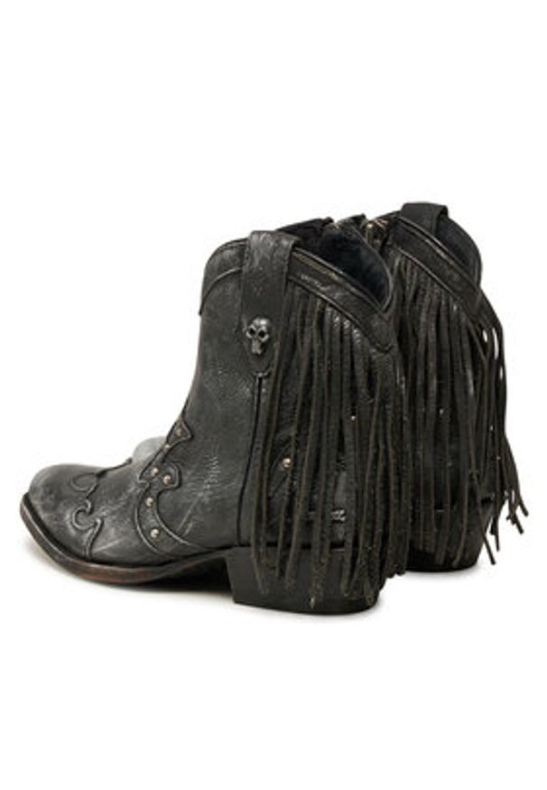 NEW ROCK Kowbojki M-WSTM003-S1 Czarny. Kolor: czarny. Materiał: skóra. Styl: rockowy