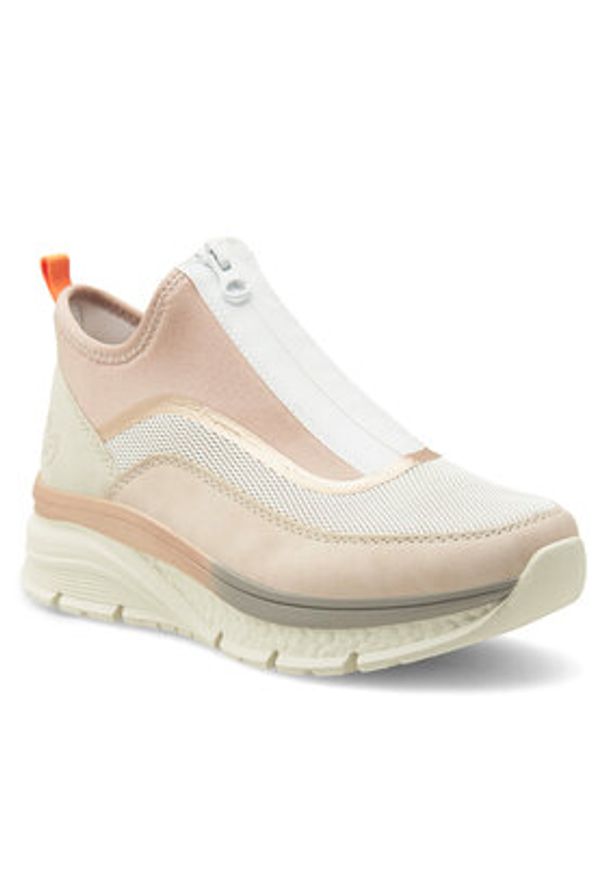 Rieker Sneakersy 48053-31 Różowy. Kolor: różowy. Materiał: materiał