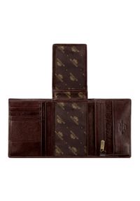 Wittchen - Męski portfel skórzany z wysuwanym panelem. Kolor: brązowy. Materiał: skóra #6