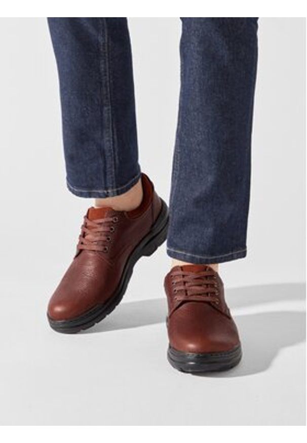 Clarks Półbuty Rockie WalkGtx GORE-TEX 261734657 Brązowy. Kolor: brązowy. Materiał: skóra