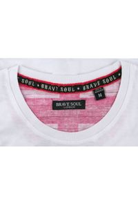 Bawełniany T-Shirt, Męski - Brave Soul - Retro Auta - Biały. Okazja: na co dzień. Kolor: biały. Materiał: bawełna. Wzór: nadruk. Sezon: wiosna, lato. Styl: retro #7