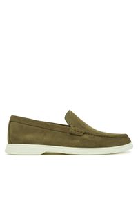 BOSS Mokasyny Sienne 50543083 Zielony. Kolor: zielony. Materiał: zamsz, skóra