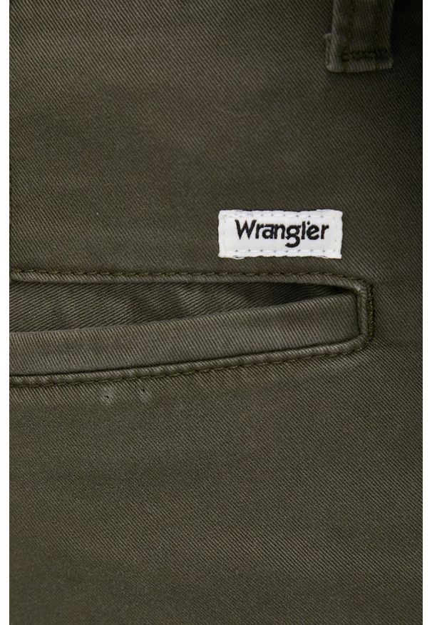 Wrangler - Spodnie. Kolor: zielony. Materiał: tkanina
