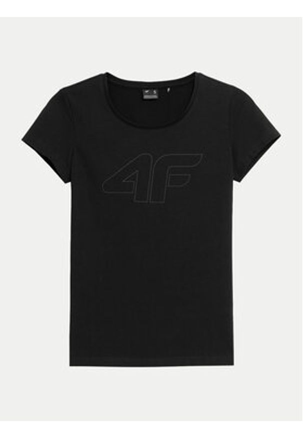 4f - 4F T-Shirt 4FWMM00TTSHF1846 Czarny Slim Fit. Kolor: czarny. Materiał: bawełna