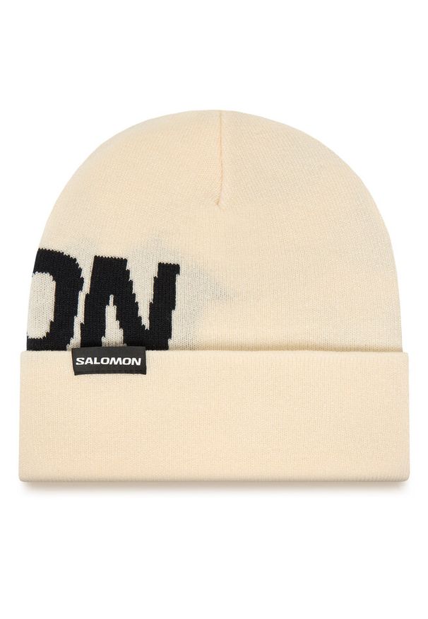 salomon - Czapka Salomon. Kolor: kremowy