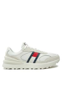 Tommy Jeans Sneakersy Tjm Technical Runner Ess EM0EM01537 Biały. Kolor: biały. Materiał: skóra, zamsz