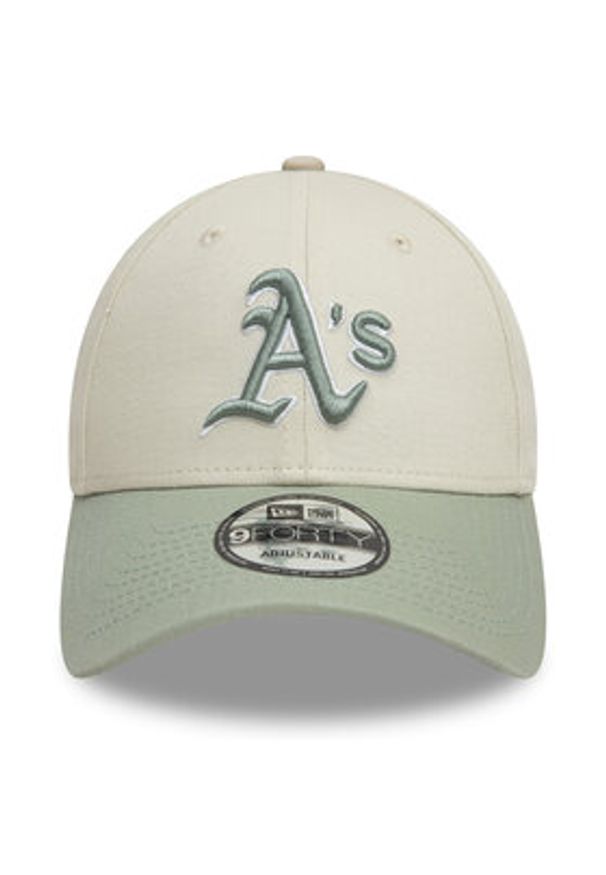New Era Czapka z daszkiem Oakland Athletics World Series Patch 9FORTY 60595244 Beżowy. Kolor: beżowy. Materiał: materiał, bawełna