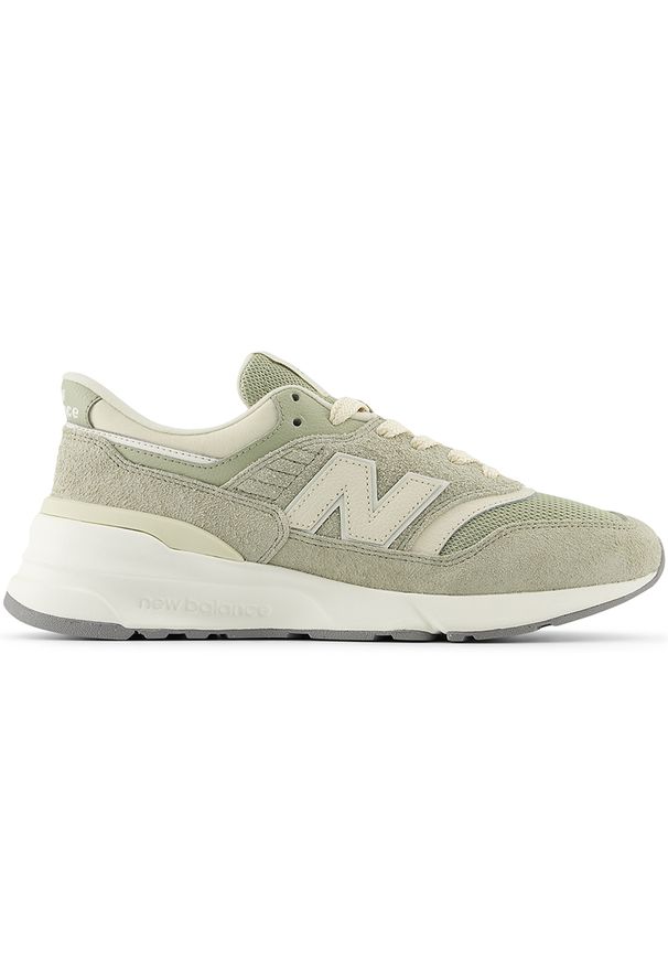 Buty unisex New Balance U997REF – zielone. Okazja: na co dzień. Kolor: zielony. Materiał: guma, syntetyk, skóra, materiał. Szerokość cholewki: normalna