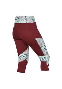 OCUN - Legginsy wspinaczkowe damskie Ocun Rhea 3/4 Leggings. Kolor: czerwony. Materiał: materiał