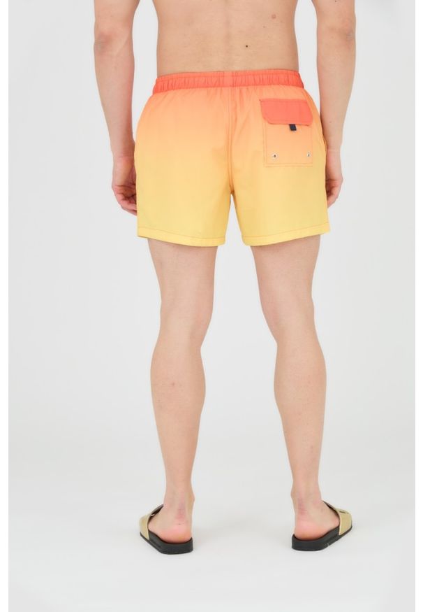 La Martina - LA MARTINA Spodenki kąpielowe męskie żółte, Rozmiar XL. Kolor: żółty. Materiał: poliester. Wzór: gradientowy