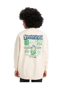 Quiksilver - Bluza z okrągłym dekoltem dla Kobiety WORKWEAR Biały. Kolor: biały. Materiał: materiał, poliester, bawełna