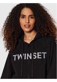 TwinSet - TWINSET Bluza 221TP2160 Czarny Relaxed Fit. Kolor: czarny. Materiał: bawełna #3