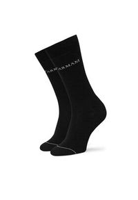 Emporio Armani Zestaw 3 par wysokich skarpet męskich EM000554 AF12276 MC061 Czarny. Kolor: czarny. Materiał: bawełna, materiał