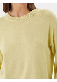 Calvin Klein Sweter LV047D305G Żółty Relaxed Fit. Kolor: żółty. Materiał: bawełna #4