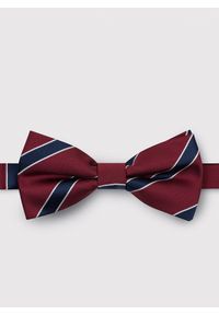 Pako Lorente - PAKO LORENTE – Bordowa mucha w pasy. Okazja: na wesele, na ślub cywilny. Kolor: czerwony. Styl: elegancki