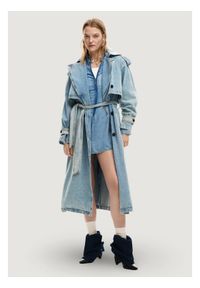 Desigual Trencz CHAQ_VIO Niebieski Casual Fit. Okazja: na co dzień. Kolor: niebieski. Styl: casual #1