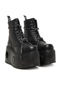 NEW ROCK Botki M-MILI083CCT-C18 Czarny. Kolor: czarny. Materiał: skóra. Styl: rockowy #4