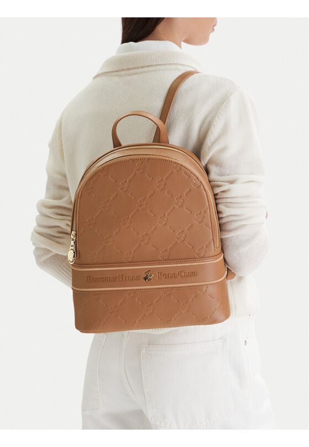 Beverly Hills Polo Club Plecak EO-BHPC-L-014-09 Brązowy. Kolor: brązowy. Materiał: materiał
