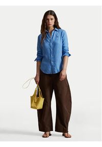 Polo Ralph Lauren Koszula 211970730510 Niebieski Regular Fit. Typ kołnierza: polo. Kolor: niebieski. Materiał: len #4